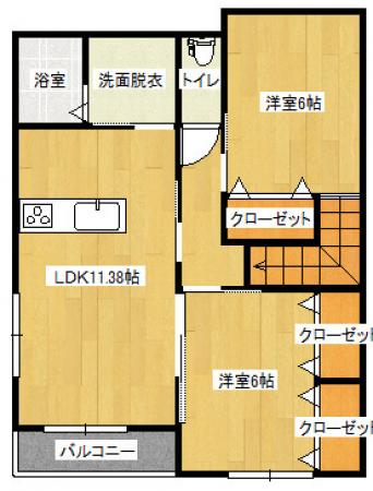 メゾン須子町 203号室の間取り図