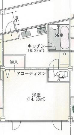 エルモア益田駅前 202号室の間取り図