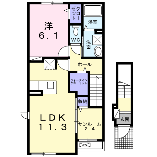 グレース　ハイム 201号室の間取り図
