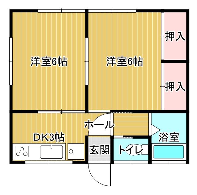 三浦アパート 203号室の間取り図