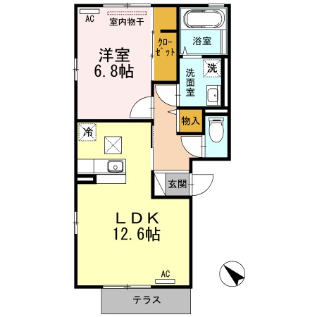 パルカディア乙吉 101号室の間取り図