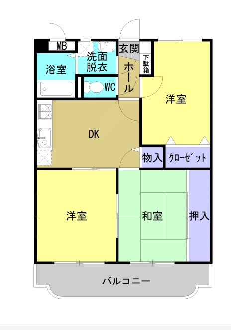ユーミー・イワミ 303号室の間取り図