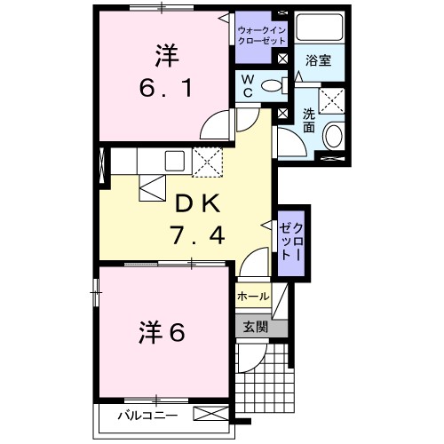 アイリー中須Ⅰ 101号室の間取り図