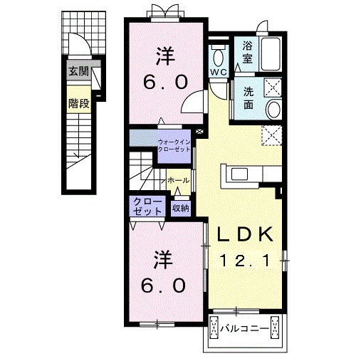 メゾン・ド・グラースB 201号室の間取り図