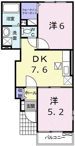 プレッソグリーンレイクI 104号室の間取り図