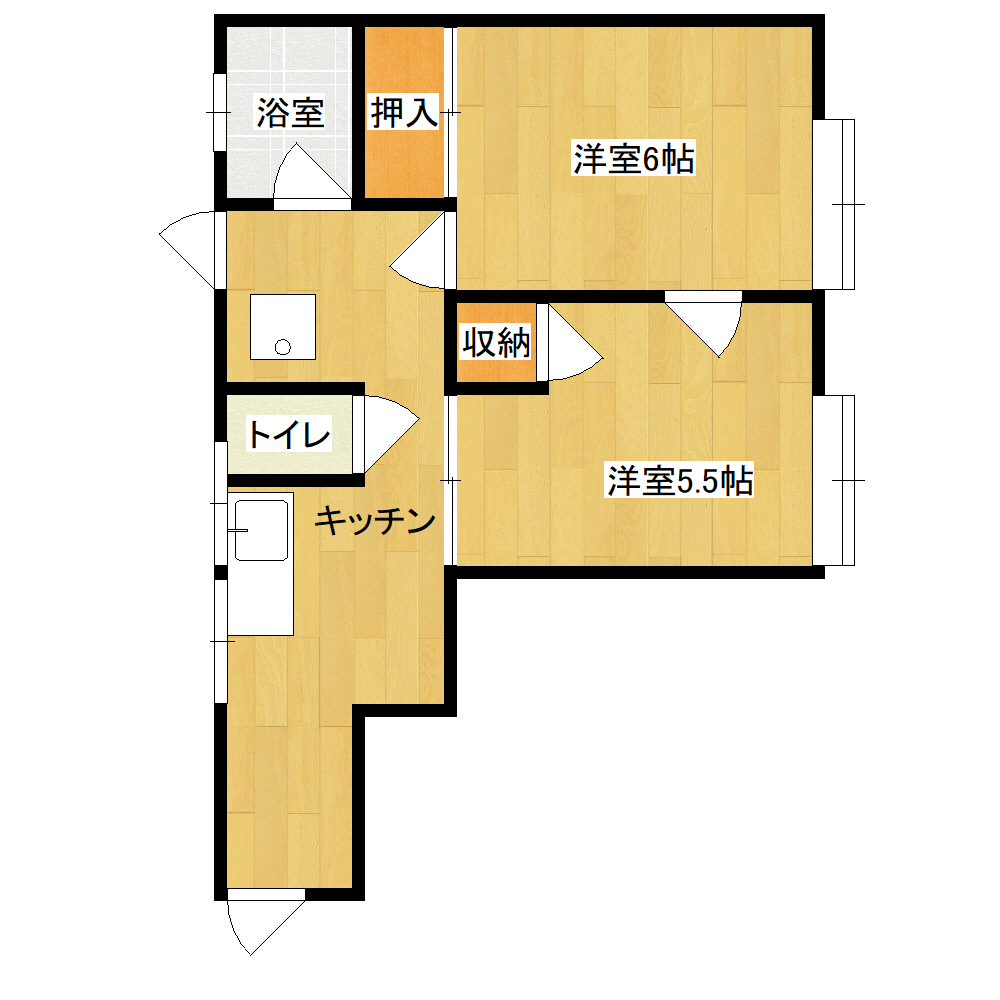 松本アパート 4号室の間取り図