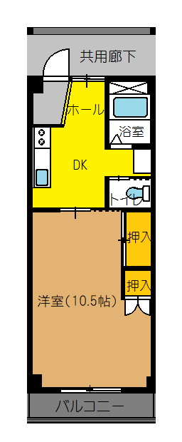 あけぼの荘 201号室の間取り図