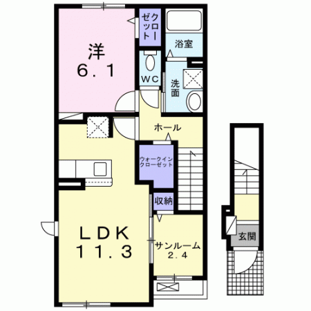 グレース　ハイム 201号室の間取り図