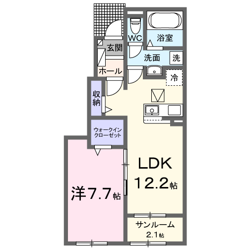 アネックス益田Ｎ 102号室の間取り図
