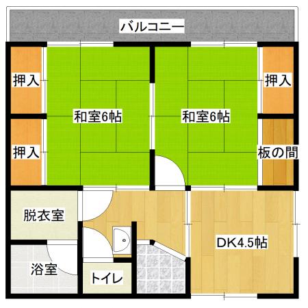 テンションあけぼの 202号室の間取り図