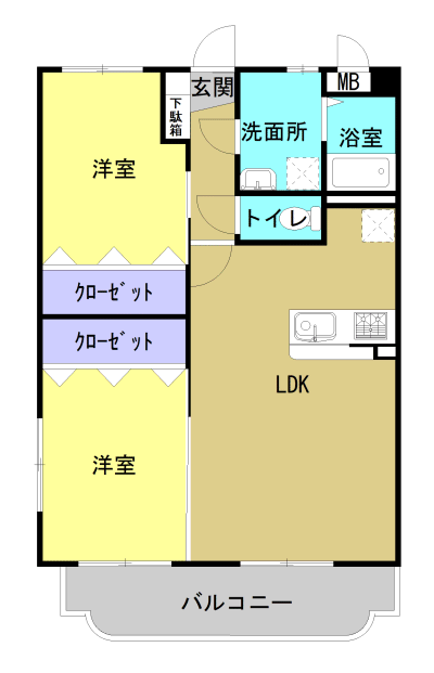 エコーズガーデンII 101号室の間取り図