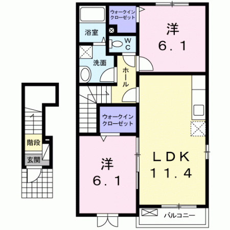 アイリー中須II 203号室の間取り図