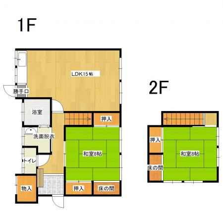戸建て賃貸　桜荘 の間取り図