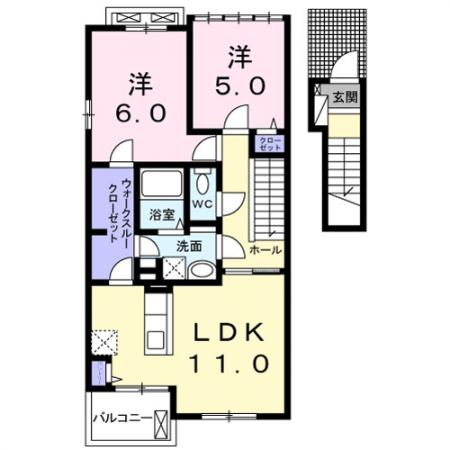クレメント・アンジュ 204号室の間取り図