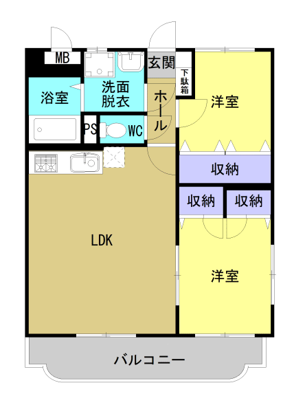 インフィニティ 303号室の間取り図