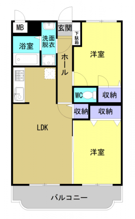 ウィズダム 203号室の間取り図