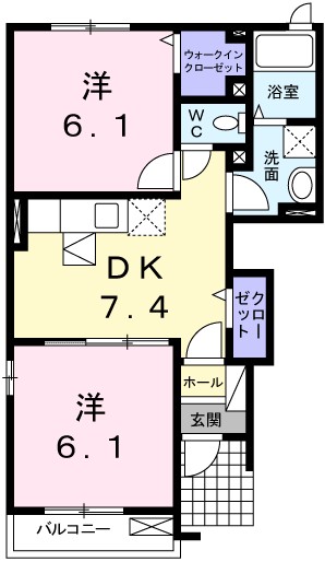 アヴェニュー 101号室の間取り図