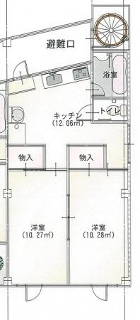 エルモア益田駅前 205号室の間取り図