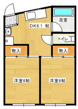 エルモア益田駅前 303号室の間取り図