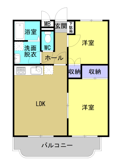 ベルフラワー 302号室の間取り図