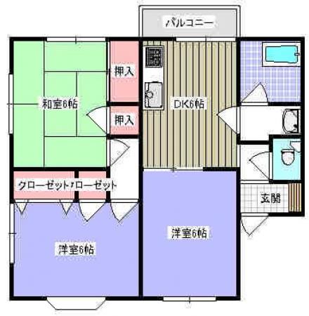 メゾネット須子 201号室の間取り図