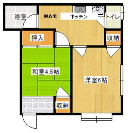 松本アパート 2号室の間取り図