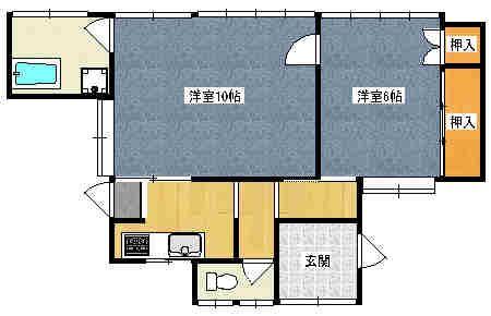 須子アパート 2号室の間取り図