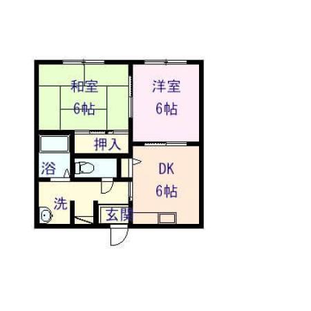 グリーンヒルズＢ 203号室の間取り図